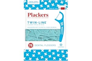 Plackers Twin Line Flossers, 75 Count