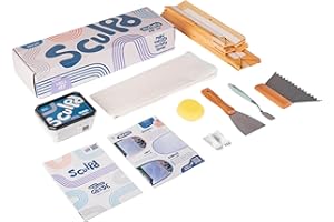Sculpd Textured Canvas Kit - Complete Art Set with Texture Paste, Canvas, Palette Knife, Wall Hooks, Crafting Tools, Videos & Beginner Guide - DIY Arts & Crafts Gift for Adults, Teens, Men & Women