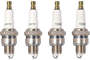 TORCH 4pcs E6RTC Spark Plug Repalce for N GK BPR6HS Spark Plug, for BOS CH WR7BC Spark Plug, for Cham pion RL82YC Spark Plug, for DEN SO IWF20 W20FPR-U Spark Plug, OEM