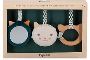 KALOO - Stimuli - 3 Accesorios Sensoriales Portátiles - Juguetes Gatos - Accesorios Bebé - Juguetes de Estímulo Motricidad Fina y Audición - Desde el Nacimiento, K227003