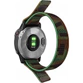 Garmin fenix 8-47 mm, Solar, Sapphire Kordon Hasır Kumaş UltraFit Nylon Yedek Kayış Yeşil -parent