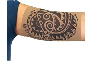 Linphelle Protector PICC Brazo en Microfibra - Cubre PICC Line Transpirable y Cómodo, Ideal como Protector Cateter Picc, Medidor De Glucosa, Tattoos y Heridas, Geometrías Musicales, Tamaño Pequeño