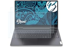 Bruni Película Protectora compatible con Lenovo Yoga 7i 14 inch Protector Película, claro Lámina Protectora (2X)