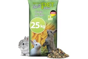 Eggersmann Uncle Pet 25 kg Nourriture Lapin - Premium Graine Lapin - Alimentation Lapin avec la Force Naturelle des Herbes et des Carottes - Accessoires pour Lapin (Sachet de 25 kg)
