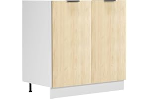 VCM Sink base unit width 80 cm Sink unit Base unit Sink kitchen Fasola Sink base unit width 80 cm Sink unit Base unit Sink kitchen Fasola White/honey oak