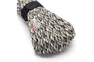 PSKOOK Paracord Survival Cord with Waxed Tinder Fishing Line Cotton Thread Outdoor Commercial Grade Braided Fire Parachute Cord Ropes