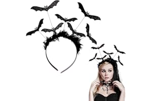 FENGCHUANG Serre-Têtes D'halloween, Serre-Têtes Chauve-Souris, Serre-Tête Halloween, Serre-Tête Chauve-Souris pour Femme, Serre-Tête Chauve-Souris D'halloween aux Adultes et aux Enfants