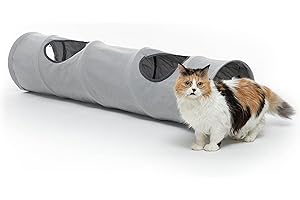 Túnel Plegable Funnyl InnovaGoods para Mascotas Gris Ø25x114 cm