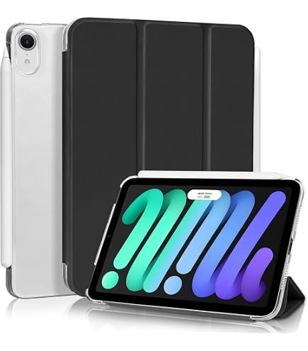 Custodia IPad Mini 6 (2021) 8.3 Pollici – Pelle PU Con Portafoglio, Porta Penna, Supporto Multistadio, Blu Albero Rilievo