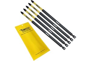 5 x SabreCut SCPZ2152_5 152 mm PZ2 Juego de puntas de destornillador de impacto magnético Pozi Pozidriv Heavy Duty Compatible con Dewalt Milwaukee Bosch Makita y más