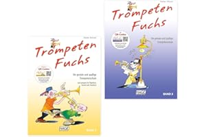 Trompetenfuchs 2 und 3 mit Online QR Codes: (Starterset) - Trompeten Fuchs Band 2 und Band 3 - ISBN 9783866260795/9783866260801 - EH 3802/ EH 3803 + Soundman Poliertuch