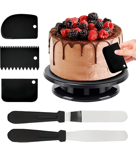 Plateau Tournant pour Gâteau 12 en Aluminium Présentoir Support Rond
