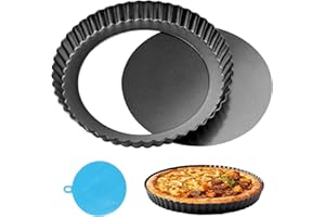 ZTOWOTO Teglia per Crostata 20cm, Stampo Crostata Base Rimovibile, Cassaforte Stampo, Teglia per Torta