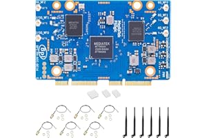 WAYPONDEV Banana Pi BPI-R4 NIC BE14 WiFi 7 moduł do bezprzewodowego routera WiFi BPI-R4 OpenWRT, MediaTek MT7995AV CPU 32-bitowy MCU RISC-V, z anteną WiFi 6X 2G/5G/6GHz (moduł karty sieciowej WiFi7)