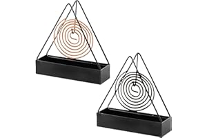 LOKXMVE 2 Pezzi Porta Spirale Antizanzare Porta Bobina per Zanzare in Metallo Porta Zampirone da Esterno Triangolare Portazampirone Porta Spirali Antizanzare per Interni ed Esterni(Solo Ripiano)