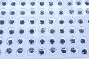A2BSALES 10mm Self Adhesive Sticky Wiggly Wiggle Eyes Google Craft - Pack Size: 100