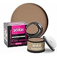 SEVICH Instantly Hair Shadow - Hair Line Powder, Quick Cover Grey Hair Root Concealer with Puff Touch, 4g Light Coffee