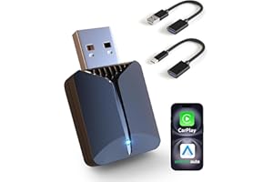 2026 Carplay Wireless Adapter-Android Auto Wireless Adapter 2-in-1 Superschnelle Upgrade von Wired auf Wireless,Bluetooth 5.4 unterstützt CarPlay+Android Auto,Für iOS 12/Android11 & Autos Mit Carplay