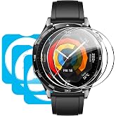 CAUHENYEE Screen Protector for Huawei Watch GT 5/5 Pro 46 mm Tempered Glass, 3 Pieces 9H Tempered Glass with Positioning Guid