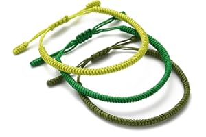 LUCKY BUDDHIST - 3 tibetische Glücksarmbänder + buddhistisches Geschenk! - Handgemacht. Anpassbar an Ihr Handgelenk. Für Männer und Frauen. Freundschaftsarmbänder aus geflochtenem Stoff