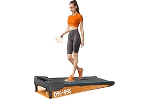 REPOWER Walking Pad mit Steigung, Automatische 9% Neigungsverstellung, 2.5HP Walkingpad Leise mit Fernbedienung bis 6 km/h, Laufband für zuhause, 136 kg Belastbarkeit