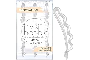 Invisibobble Waver Traceless Strong Hold Hair Clip, Crystal Clear, White, 0.05 kg