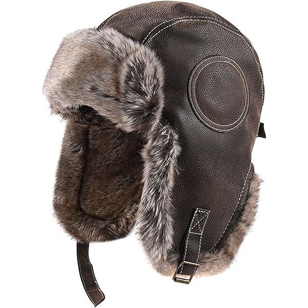 Jeesblsy Chapeau De Trappeur D'hiver Anti Vent Aviateur Casquette, Bonnet Hiver Femme Homme Chaud Avec Oreillettes Avec Cache-Oreilles En Fausse Fourrure Douce Et Épaisse Doublés En Polaire (Marron
