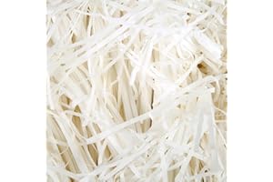 N NIMXY 200g White Shredded Tissue Paper for Gift Boxes & Hamper Filing, Shredded Paper for Gift Box Filler Packaging & Basket Stuffing