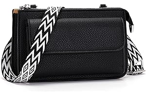 LANXINGLUO borsa marsupio donna borsa tracolla donna borsetta Sacchetti per telefoni cellulari Tracolla staccabile da 2,5 cm nera