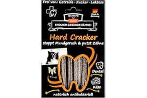 QCHEFS Hard Cracker: Zahnpflege als semiharter Kauknochen für kleine Hunde und Welpen zum Knabbern im Hundekörbchen mit Vitaminen