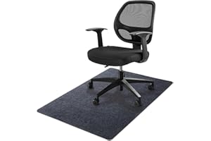 Sunfry Tappetino per sedia da ufficio, 120 x 90 cm, tappetino per sedia da ufficio, per pavimenti in legno, tappetino di protezione antiscivolo, tappetino da ufficio (120 x 90 cm, grigio scuro)