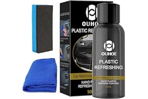 AMESOR Pl-ástico para Coche, 30 Ml/ 50 Ml Renovador Pla-Sticos Coche,Renovated Coating Paste Maintenance Agent,Nano Plá-Stico Revitalizante Revestimiento Pl-ástico para Coches,Motocicletas