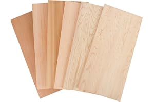 Randaco Set di 6 taglieri per affumicatura, XXL, in legno di cedro, 290 x 140 x 8 mm, per salmone alla fiamma per pesce, verdure, carne, in legno di cedro, per barbecue a gas e carbonella