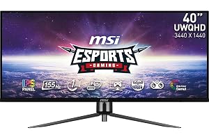 MSI MAG401QR écran plat de PC 101,6 cm (40") 3440 x 1440 pixels UltraWide Quad HD Noir