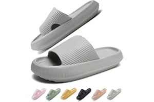 IDEINER Ciabatte Nuvola Donna Uomo Morbide Pantofole Estive Suola Alta Gomma Casa Slides Doccia Antiscivolo Eva Slippers Unisex Taglia EU 36-47