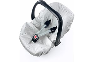 BABEES Rivestimento estivo per ovetto, universale, 100% cotone antibatterico con ioni d'argento, rivestimento per ovetto (DOTS)