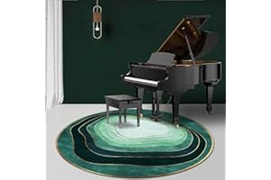MNBVH Round Soundproof Rug for Piano, Piano Carpet Sound Dampening Carpet Acoustic Pads Sound Proof Floor Mat Soundproofing Blankets Sound-Absorbing Rugs, Rug for Drum Set(Size:160cm,Color:Style 1)