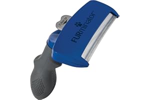 Furminator deShedding-Tool Hund Größe L Langhaar - Hundebürste für große Hunde zur Entfernung der Unterwolle - Verbessertes Design, Schwarz/Blau/Silber