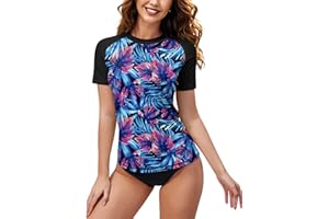 BesserBay Women's Surfing Sun Protection UPF 50+ Quick Dry Swimming Tops S-XXL