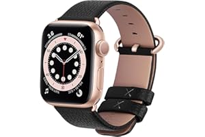 Fullmosa Skórzany pasek do zegarka Apple Watch 38 mm, 40 mm, 41 mm, 42 mm, 44 mm, 45 mm, kompatybilny z Apple Watch serii SE, 7, 6, 5, 4, 3, 2, 1