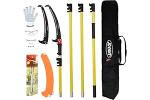 JOVANT Pruning Saw with Telescopic Pole 4m,Telescopic Branch Saw Adjustable Length,Professional Telescopic Branch Saw with Saw Sleeve,Carrying Bag for High Branches, Thick Branches and Bypass