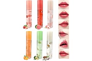 NebulaGlam 6PCS Brillos de Labios para Brillante Hidratante, Lip Gloss Transparente para Voluminizar Labios, Lip Glow Oil Brillos de Labios Brillo de Labios Roll-on Incoloro