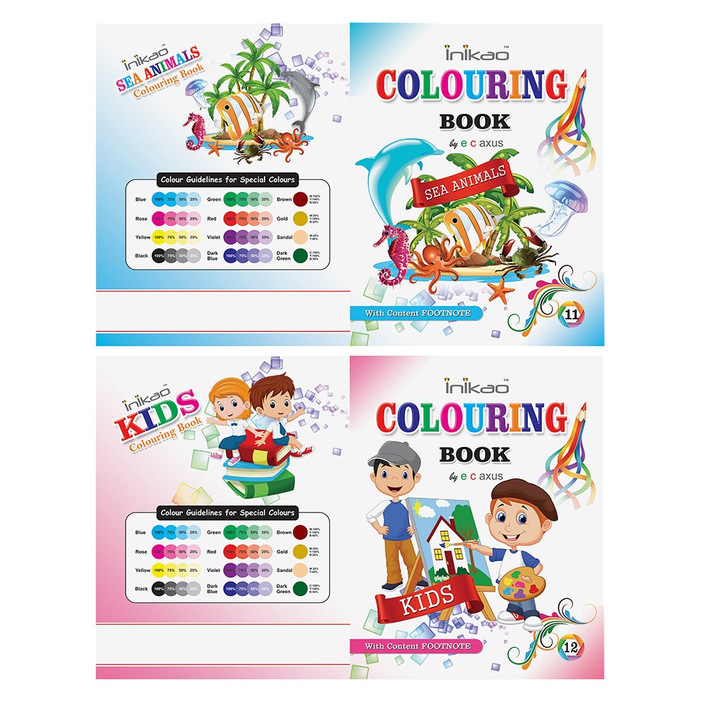 InIkao Colouring Books For Kids | Pack of 12 Copy Coloring Activity Book Collections for age 3+ Years Children - Image 8
