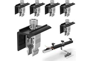 Teokantz 6 Stück Endklemme 30mm Schwarz Abschlussklemme für Montage der Photovoltaik Solarpanel Solarmodul Halterung Endklemme Randklemme für PV Solar Module Befestigungen Balkonkraftwerk auf dem Dach