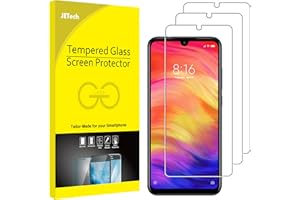 JETech Folia Ochraniacz Ekranu dla Xiaomi Redmi Note 8, Note 7, Note 7 Pro 6,3 Cala, Screen Protector ze Szkło Hartowanego Flim, 3 Sztuki