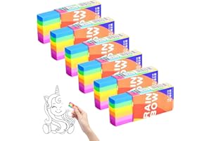 YIAJIA 6Pcs Eraser- Rubbers Erasers for Kids Multipack Rainbow Erasers for School, Office, Kids, Adults,Classic Latex Free Plastic Rubber