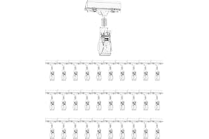 testyu 30 Piezas Clips Giratorios de Plástico de Etiqueta, Pinza de Signo de Mercancías Clip de Exhibición Stand de Soporte para Office Shop Supermercados Promociones Restaurantes