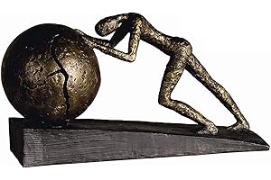‎STEINFIGURENWELT GIEBEN Casablanca Design Skulptur Heavy Ball Höhe 21.5 cm Länge 37 cm bronzeoptik aus Poly Wohnzimmer Skulpturen Deko Modern