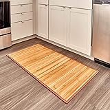WENKO Badematte Bamboo Natur - Unterseite rutschhemmend, Bambus, 50 x