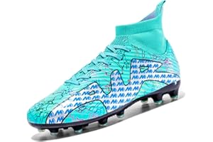 AMLCWZ Fußballschuhe Spike Schuhe für Männer High Top Fußballschuhe Sportliche Wettkampf Trainingsschuhe für draußen Hallenfußball Schuhe Jungen Jugend Sportliche Schuhe Unisex